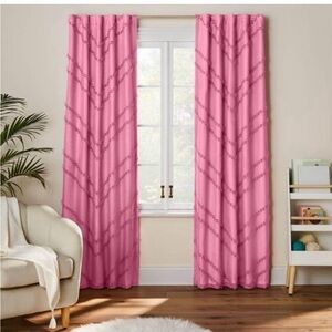 84” Blackout Chevron Clip Dotted Sheer Overlay Panel from Pillowfort